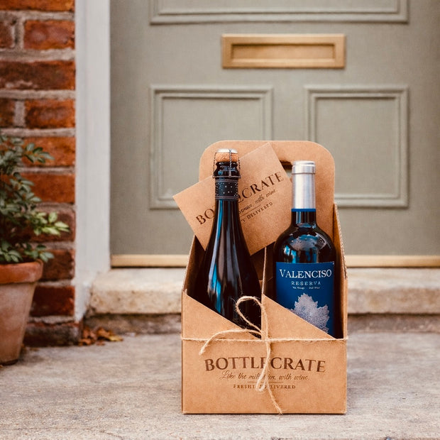 <h3>Like the <em>milkman,</em>  with wine. </h3><h2>Your wine rack, upgraded.</h2>